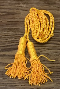 golden Yellow Cord and tassels for Indoos flagpole Set