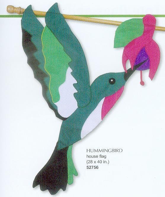 Crafted applique Hummingbird