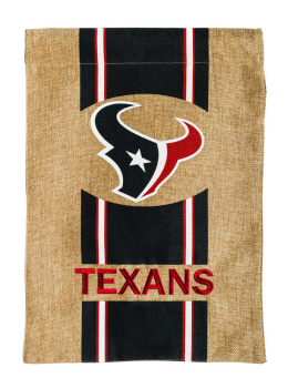 Houston Texans Burlap Garden Flag
