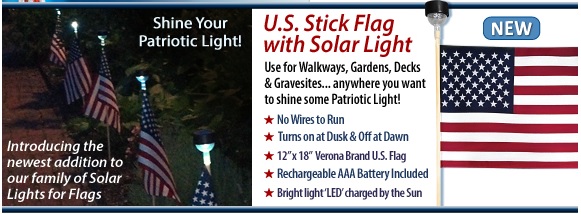 U.S. Stick with Solar Light