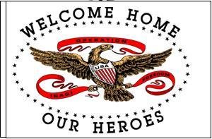 Welcome Home Our Heroes flag