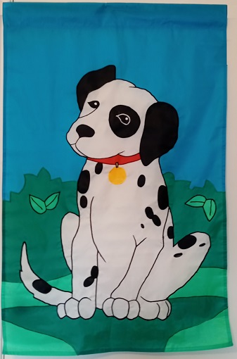 Dalmatian  Appliqued Banner