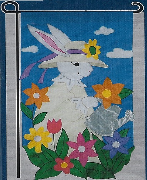 Garden Bunny Garden Flag