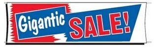 Gigantic Sale Banner 3 ft x 10 ft