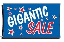 Gigantic Sale Banner 3 ft x 5 ft