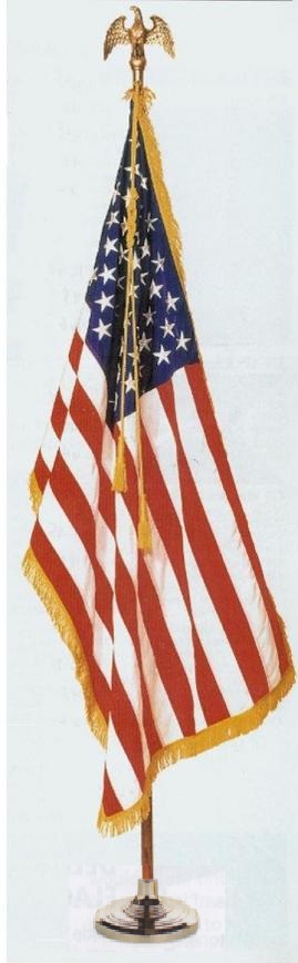 US Indoor Flagpole Set