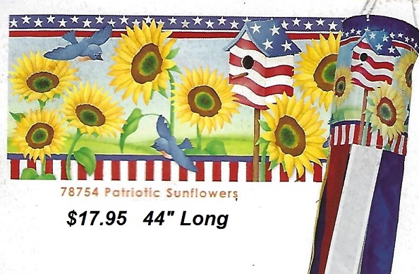 Patriotic Sunflowers Windsock