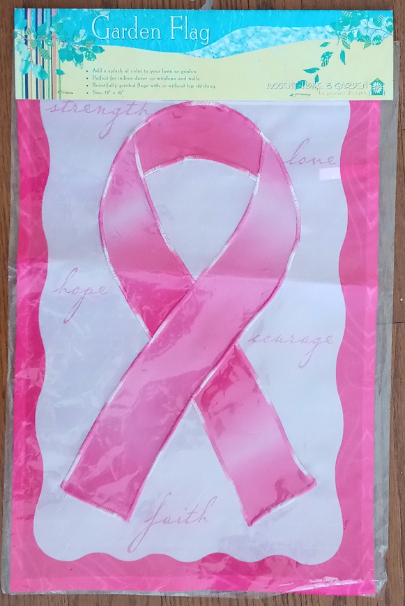 Pink Ribbon Garden Flag