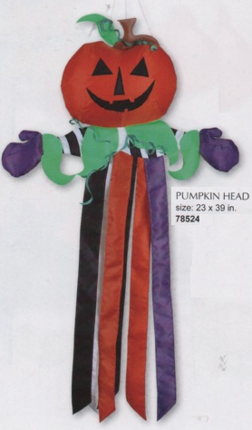 Pumpkin Head Windsock