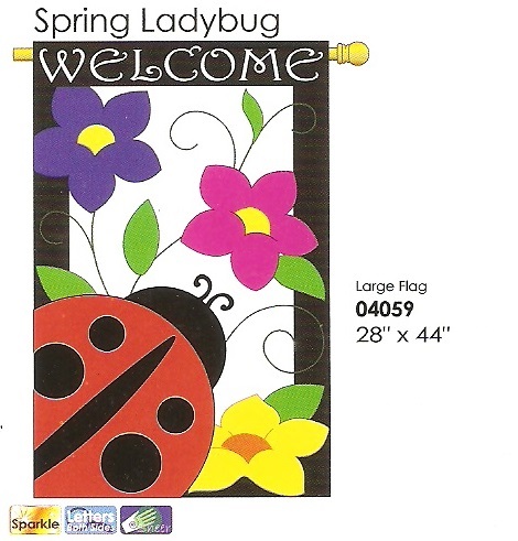 Spring Ladybug Decorative Banner