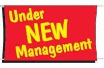 Under New Management Banner 3 ft x 5 ft